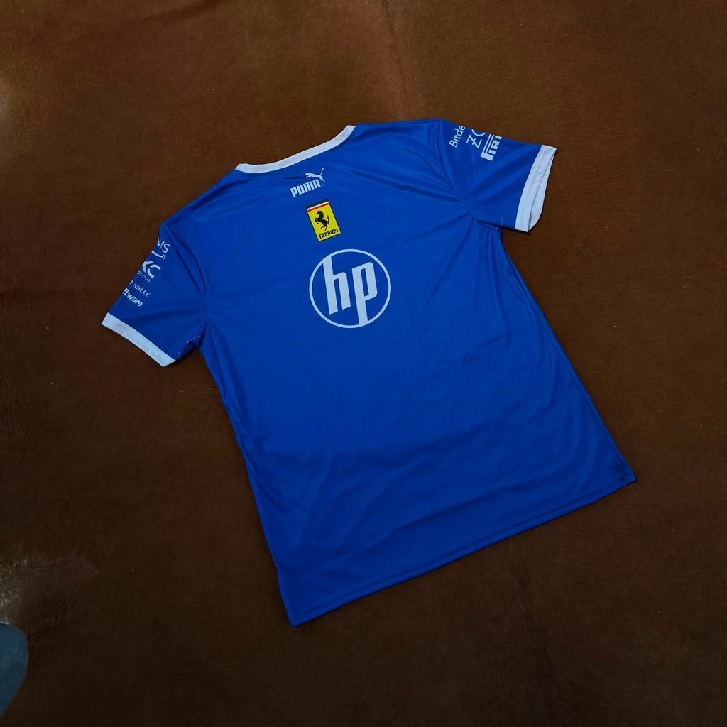 Scuderia Ferrari 2025 Team Special Edition Monza T-Shirt - Blue