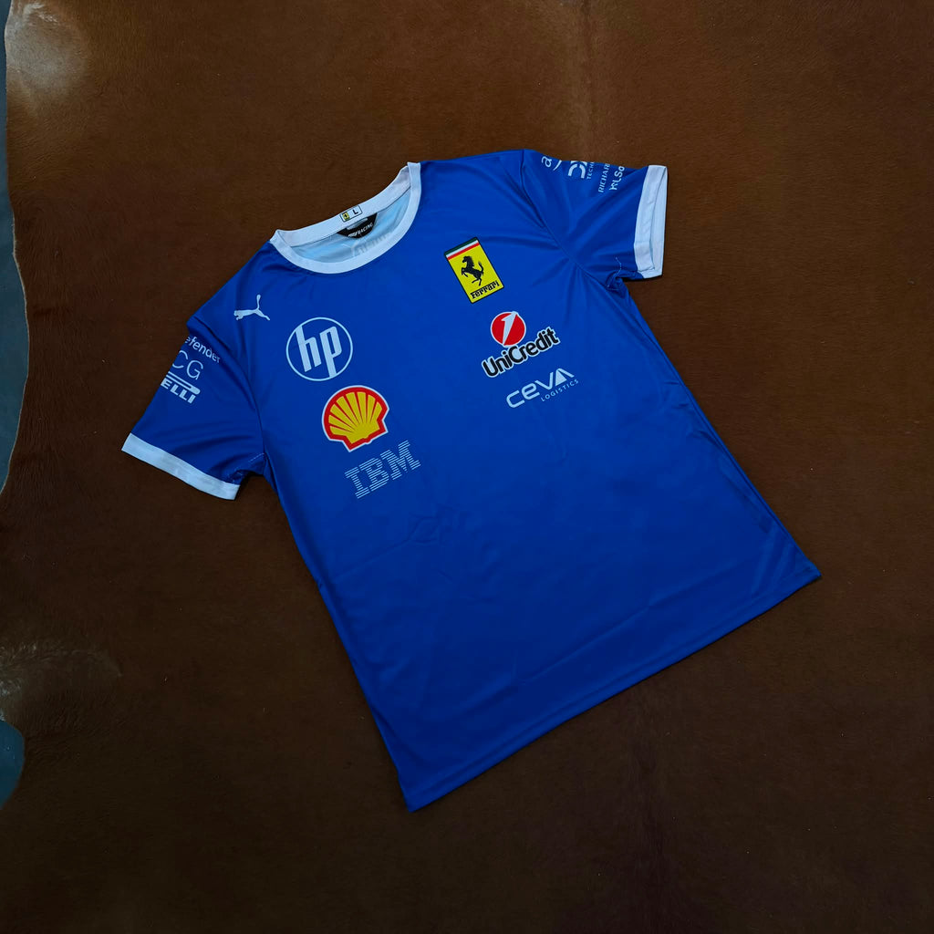 Scuderia Ferrari 2025 Team Special Edition Monza T-Shirt - Blue